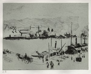 Quai Boieldieu v Rouenu od Camille Pissarro