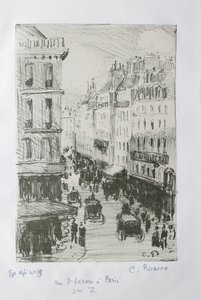 Rue Saint-Lazare, Paříž, 1897 od Camille Pissarro