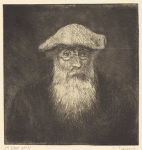 Autoportrét Camille Pissarro, sám, c. 1890.