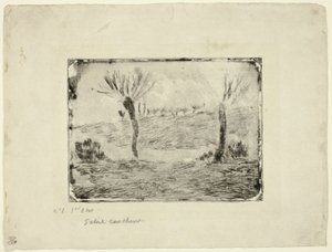 Zapadající slunce od Camille Pissarro