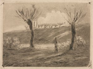 Zapadající slunce od Camille Pissarro