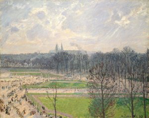 Zahrada Tuileries za zimního odpoledne od Camille Jacob Pissarro