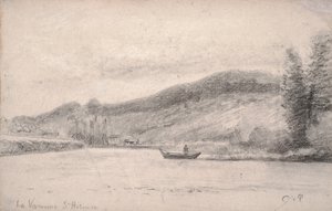Řeka Marne ve Varenne-Saint-Hilaire, 1863-65 od Camille Jacob Pissarro