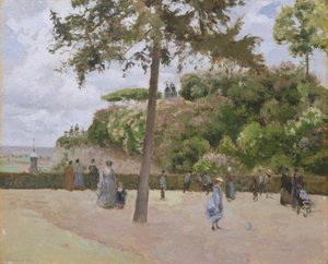 Veřejná zahrada v Pontoise, 1874. od Camille Jacob Pissarro