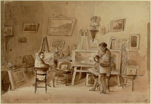 Umělcův ateliér, Caracas, Venezuela Skica ... od Camille Pissarro