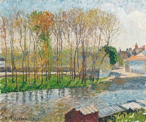 Hranice Loing v Moret od Camille Pissarro
