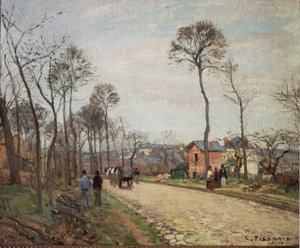 Cesta do Louveciennes - 1870. Olej na plátně od Camille Jacob Pissarro