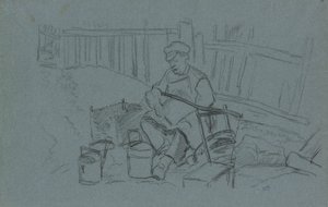 Pohrávat se svými nástroji od Camille Pissarro