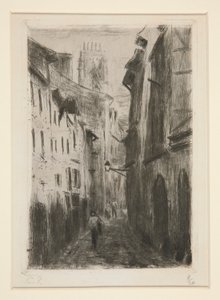 Ulice ? Rouen (Rue des Arpents) [Ulice v Rouen (Rue des Arpents)] od Camille Pissarro