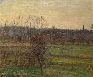 Pohled na Bazincourt, zima od Camille Pissarro