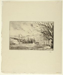 Pohled na Pontoise od Camille Pissarro