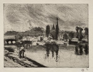 Pohled na Rouen od Camille Pissarro
