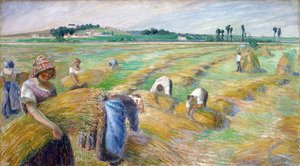 ""sklizeň"" Obraz Camille Pissarro (1830-1903) Rozměr 70,3x126 cm 1882 Národní muzeum západního umění, Tokio od Camille Pissarro