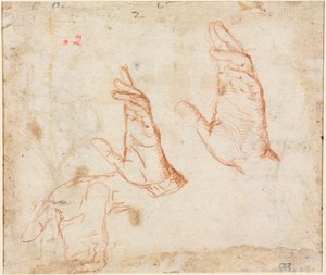 Studie rukou verso, c. 1590. od Camillo Procaccini