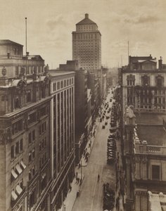 St James Street, bankovní a obchodní centrum (čb fotografie)