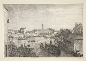 Ale Porte del Dolo (U zdymadel Dolo), ze série Vedute (Views) od Canaletto (Giovanni Antonio Canal)