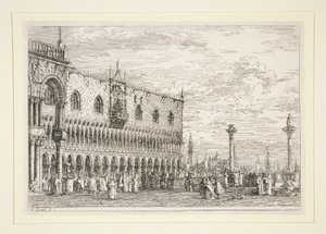 La Piera del Bando, V., ze série Vedute (Views) od Canaletto (Giovanni Antonio Canal)