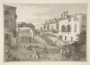 Le Porte del Dolo (The Locks of Dolo), ze série Vedute (Views) od Canaletto (Giovanni Antonio Canal)