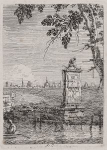 Malý památník, ze série Vedute (Views) od Canaletto (Giovanni Antonio Canal)