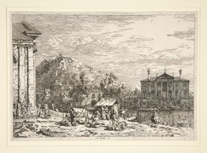 Trh v Dolo, ze série Vedute (Views) od Canaletto (Giovanni Antonio Canal)