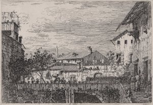 Terasa, ze série Vedute (Views) od Canaletto (Giovanni Antonio Canal)