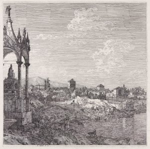 Pohled na město s biskupem od Canaletto (Giovanni Antonio Canal)