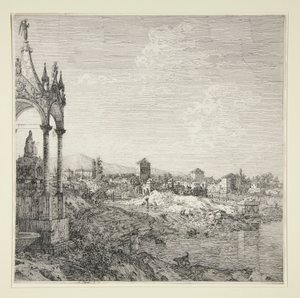 Pohled na město s biskupem od Canaletto (Giovanni Antonio Canal)