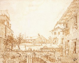 Pohled na terasu v Padově, od Giovanni Antonio Canal
