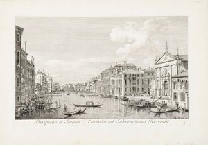 Pohled ze svatého Eustachia na Rialto od Canaletto