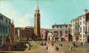 Campo SantAngelo, Benátky, 30. léta 18. století. od Giovanni Antonio Canal
