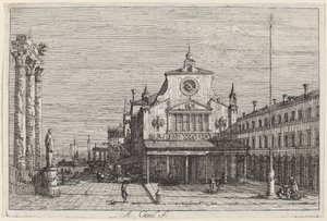 Imaginární pohled na S. Giacomo di Rialto, c. 17351746. od Canaletto