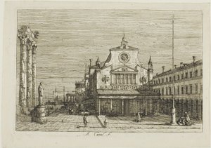 Imaginární pohled na S. Giacomo di Rialto, z Vedute od Canaletto