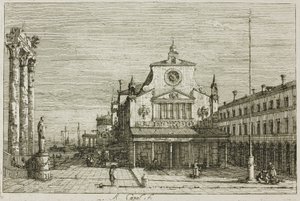 Imaginární pohled na S. Giacomo di Rialto, z Vedute od Canaletto