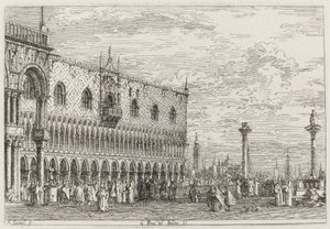Piera del Bando. V. [vpravo dole], c. 17351746. od Canaletto