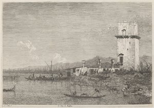 Věž Malghera od Canaletto