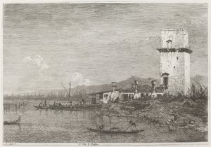 Věž Malghera od Canaletto