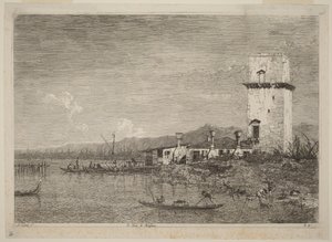 Věž Malghera od Canaletto