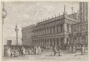 Knihkupectví. V., v roce 1742 nebo dříve. od Canaletto