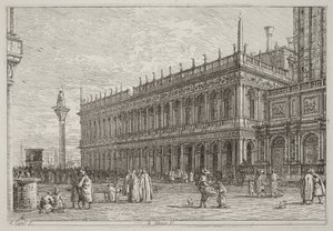Knihovna. V. [vlevo nahoře] od Canaletto
