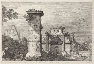 Krajina se zničenými památkami od Canaletto
