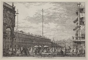 Nové Procuratie a sv. Ziminian V. od Canaletto