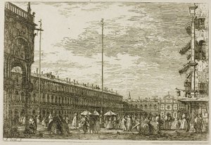 Le Procuratie niove e S. Ziminian V, z Vedute od Canaletto