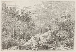 Horská krajina s pěti mosty, c. 17351746. od Canaletto