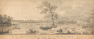 Old Walton Bridge při pohledu z Middlesex Shore od Canaletto