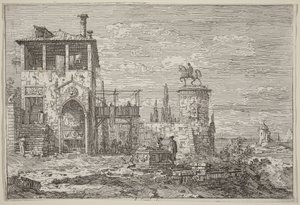 Jezdecký pomník od Canaletto
