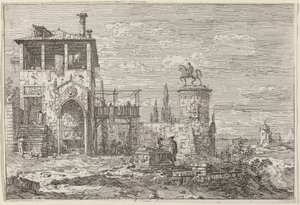 Jezdecký památník, c. 17351746. od Canaletto