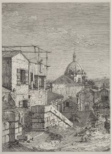 Dům s nápisem [vlevo] od Canaletto