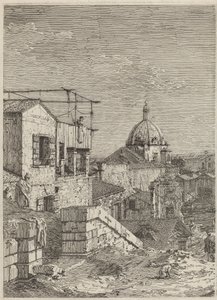 Dům s nápisem [vlevo], 1741. od Canaletto