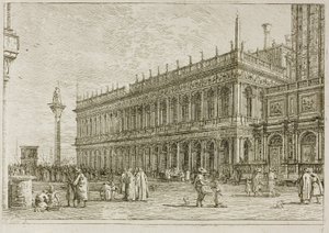 Knihovna, od Vedute od Canaletto