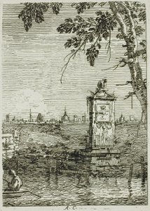 Malý pomník, z Vedute od Canaletto
